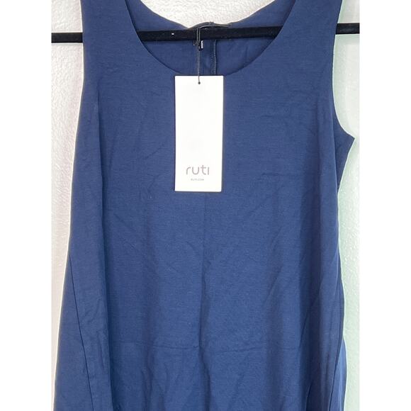 Designer RUTI Navy Nola Long Basic Tank Size 8 (Ruti Size 2) NWT - Picture 3 of 16